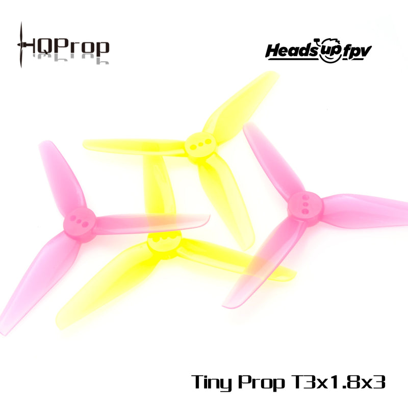 HQ Durable Prop T3x1.8 Yellow ( 2CW+2CCW) 3Blades-PolyCarbonate