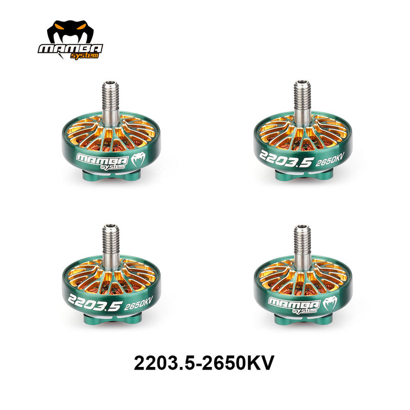 MAMBA TOKA 2203.5 1650KV/2200KV/2650KV/3300KV/4200KV Racing Motor Green