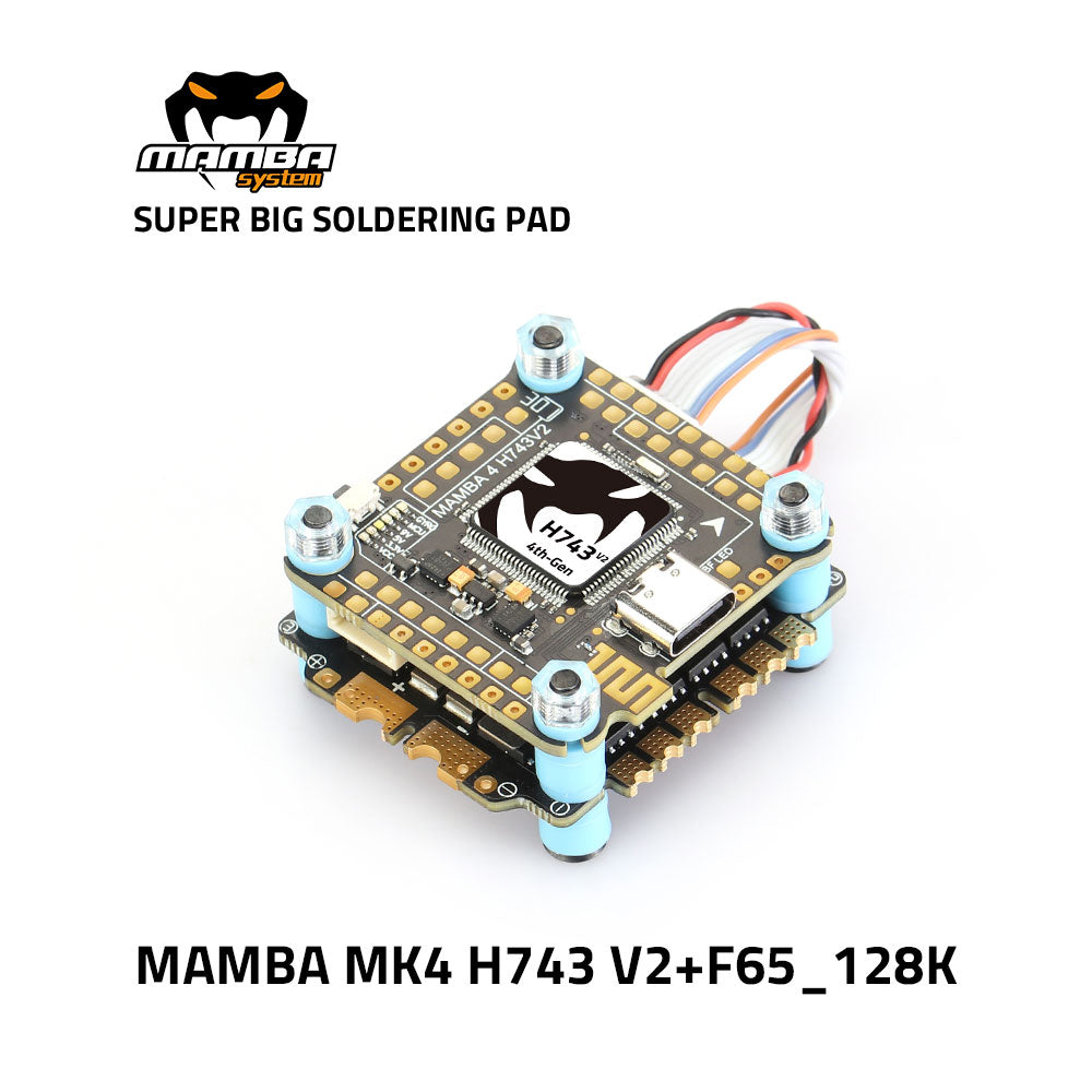 MAMBA MK4 H743 V2 55A/65A 128K AM32 Flight Control Stack 30mm/M3