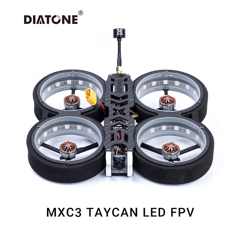 DIATONE MXC Taycan SW2812 Светодиодный воздуховод 3-дюймовый дрон Cinewhoop Freestyle FPV Версия PNP/BNF
